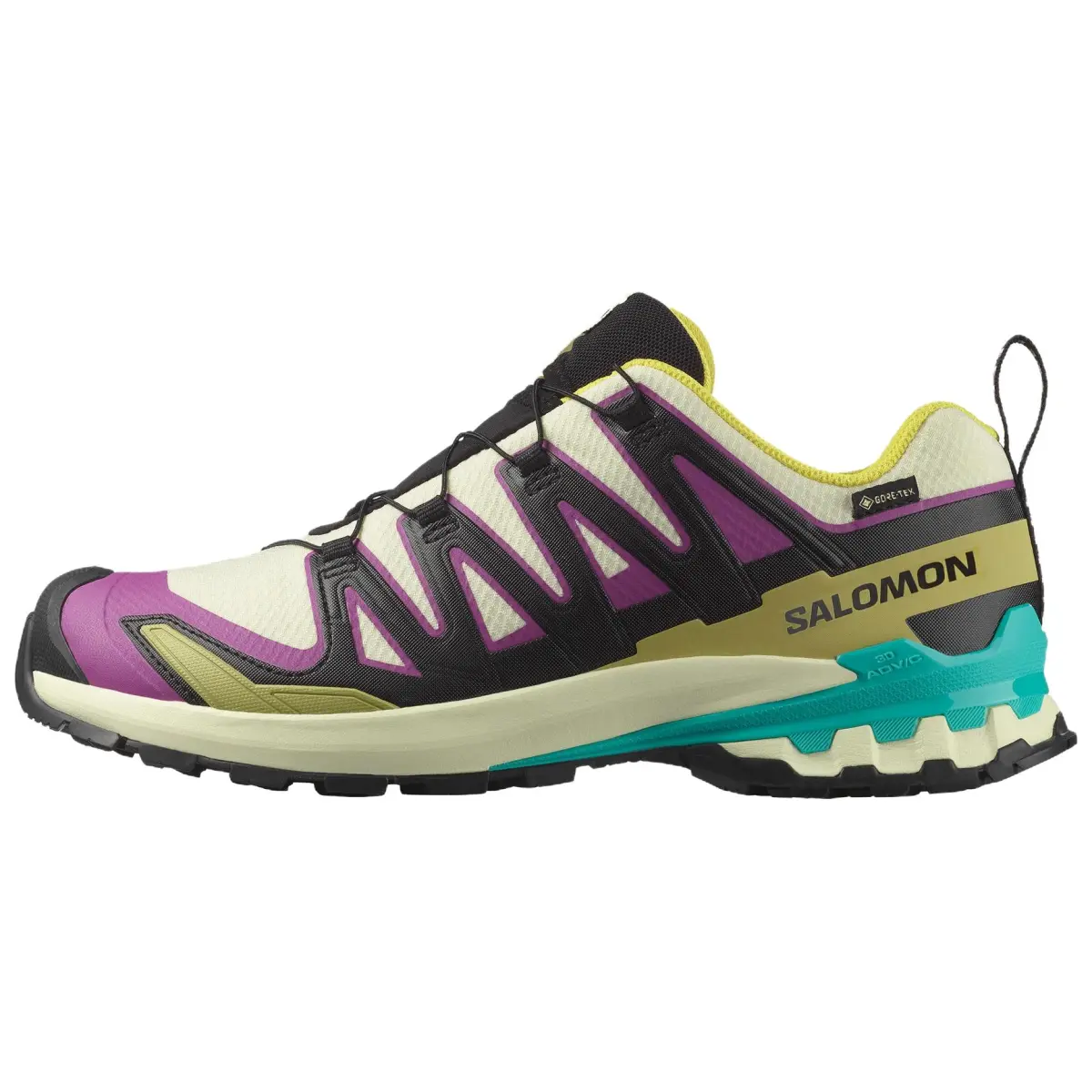 SALOMON XA Pro 3D V9 Hiking Shoes Men's Beige Black Purple