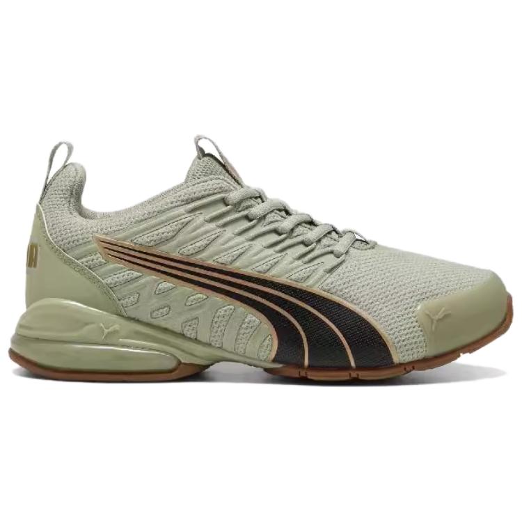 PUMA Voltaic Evo Cushioning Breathable Low top Running Shoes Unisex Gray Green Black