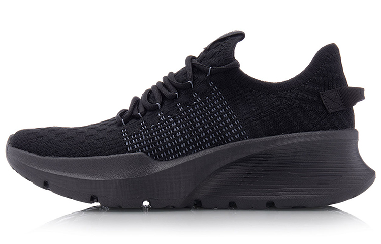 Li Ning Cushioning Lightweight Breathable Low top Running Shoes Unisex Standard Black