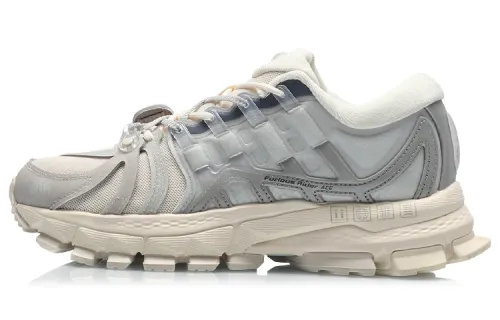 Li Ning Furious Rider ACE 1.5 Cushioning Slip Resistant Abrasion Resistant Low top Running Shoes Women's Eggnog Gray