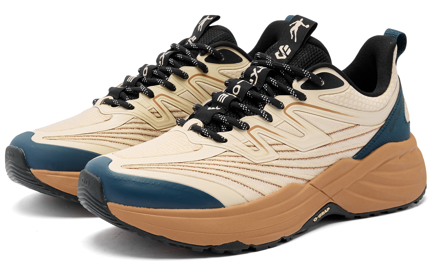 QIAODAN Cushioning Slip Resistant Abrasion Resistant Breathable Coverage Impact Resistant Height Increasing Low top
