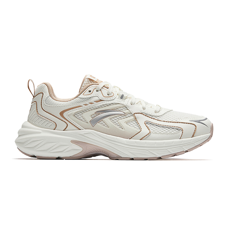Anta Rebound Height Increasing Breathable Low top Casual Running Shoes Women’s Ecru
