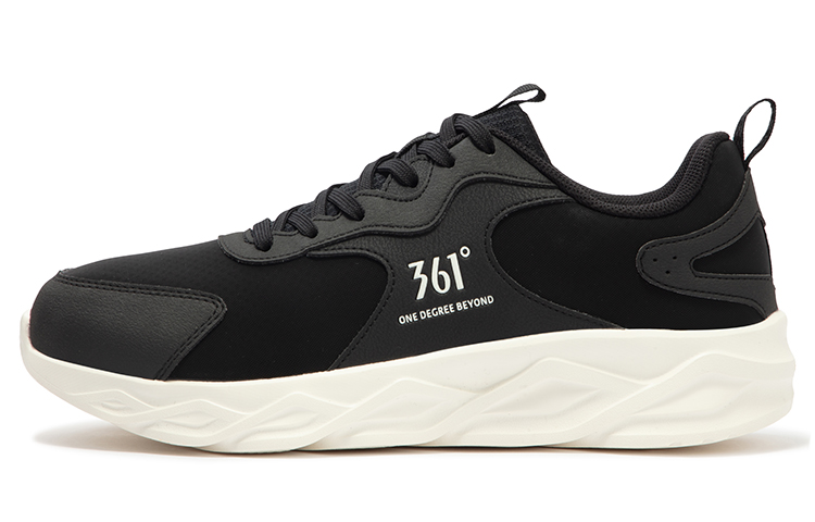 361° Blade Fleece Lined Thermal Slip Resistant Abrasion Resistant Low top Running Shoes Men's Black White