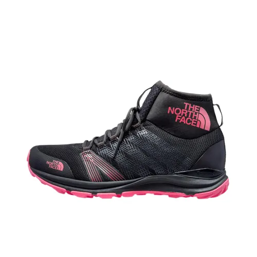 THE NORTH FACE Mesh Mid top Trail Running Training Running Shoes Women's Black Pink