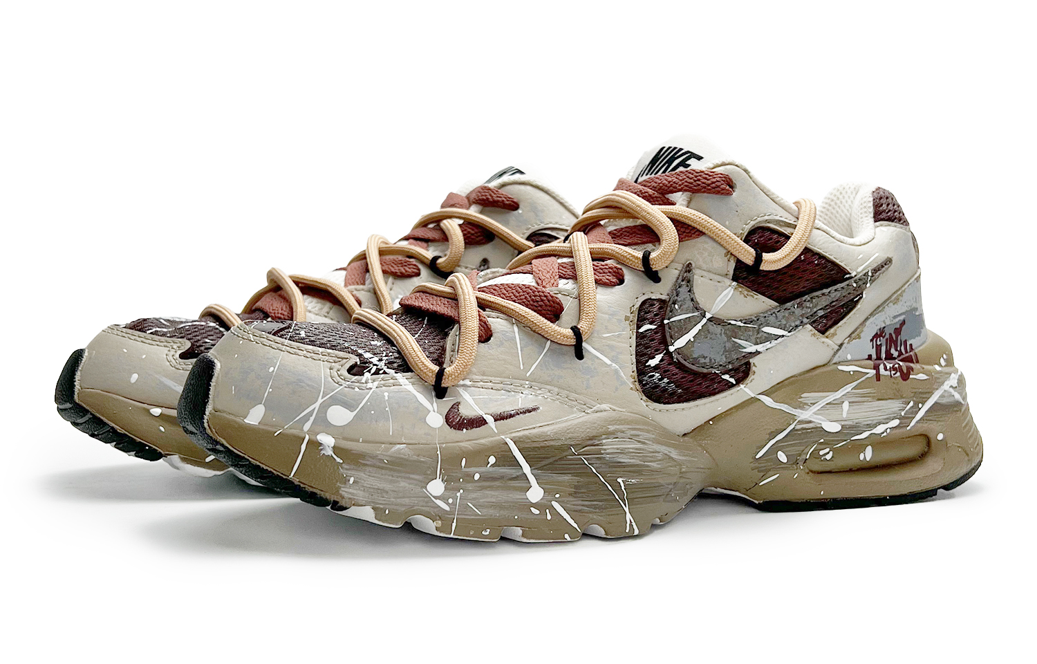 Nike Air Max Fusion Cushioning Slip Resistant Abrasion Resistant Low top Running Shoes Women’s Dark Brown