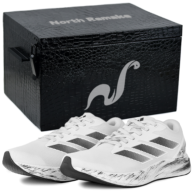 Adidas Duramo RC Abrasion Resistant Lightweight Wear resistant And Lightweight Low top Running Shoes Unisex Black White