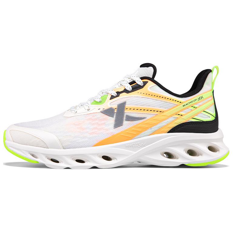 XTEP Cushioning Slip Resistant Abrasion Resistant Rebound Low top Casual Running Shoes Men’s White Orange Green