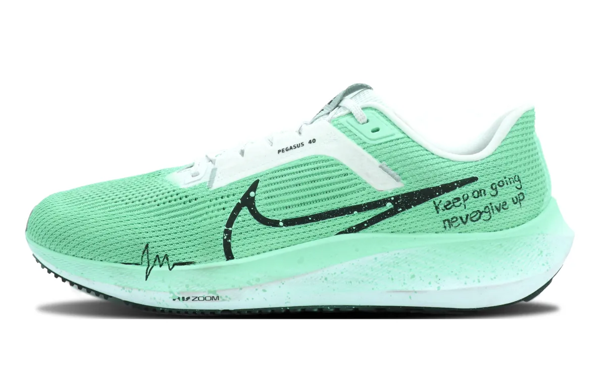 Nike Air Zoom Pegasus 40 Slip Resistant Abrasion Resistant Low top Running Shoes Men's Green