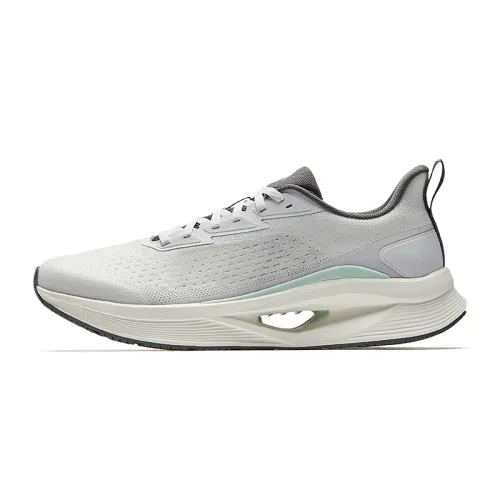 Anta Hydrogen Run Cool Vintage Slip Resistant Abrasion Resistant Low top Casual Running Shoes Men's Light Gray