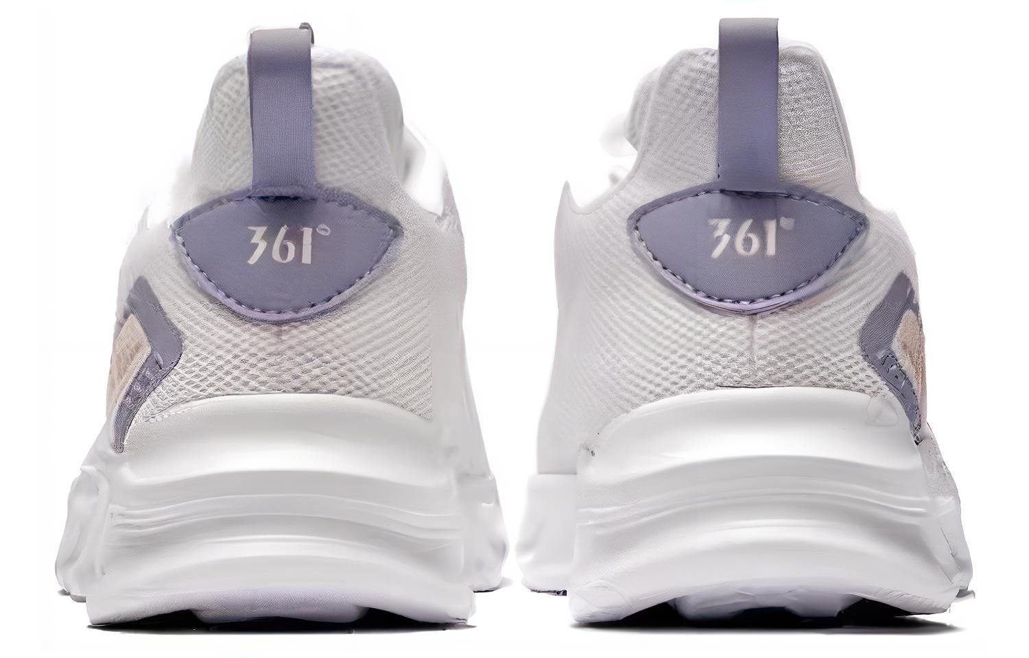 361° Cushioning Slip Resistant Breathable Low top Running Shoes Women’s White Purple