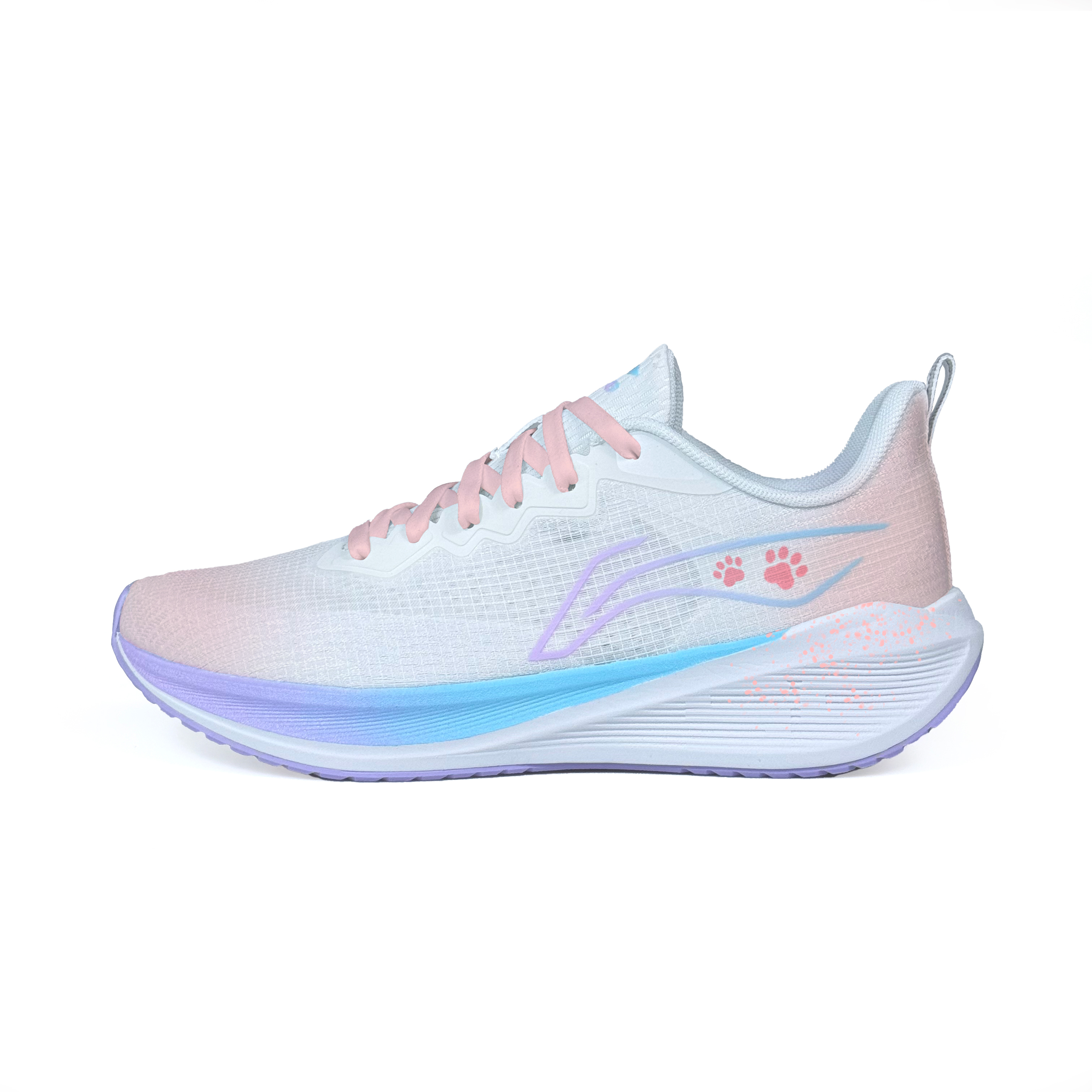 Li Ning Wuyue Abrasion Resistant Cushioning Low top Casual Running Shoes Women’s White