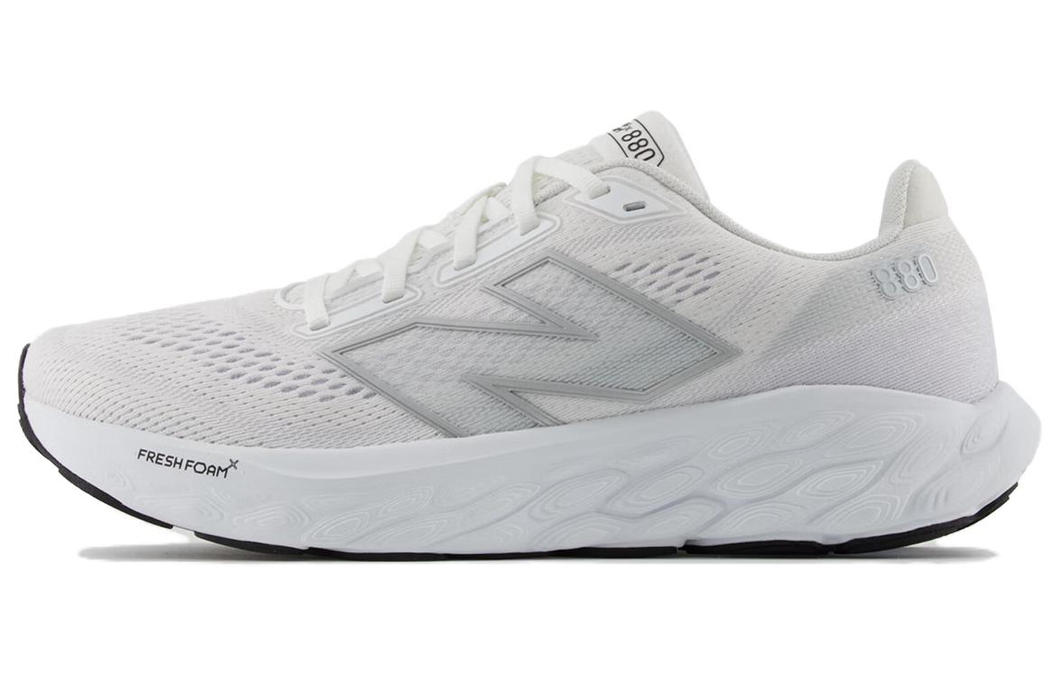 New Balance 880v14 Comfortable and versatile mesh fabric shock-absorbing low-top running shoes for men, white and black