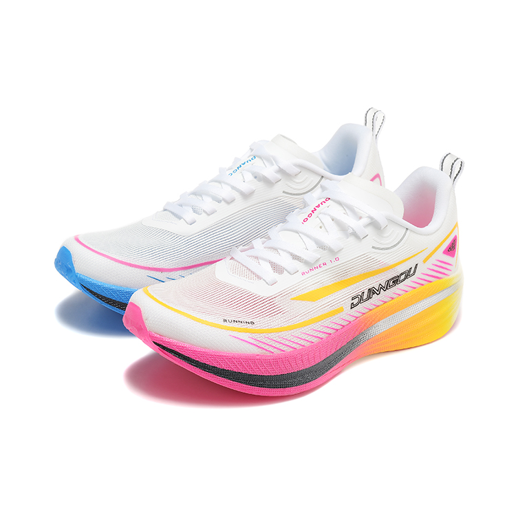 DUANGOU Running Shoes Unisex Low Top Yellow Pink/Peach Red/Mismatched Color