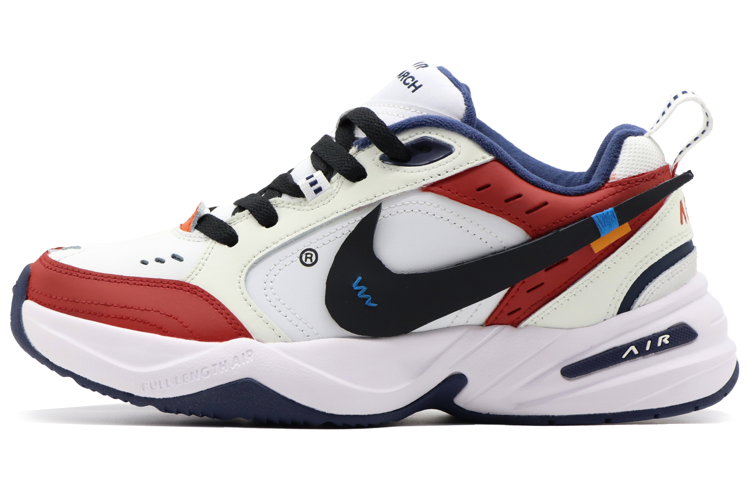 Nike Air Monarch 4 Textile, Synthetic Leather, Split Cow Leather Slip Resistant Low top Chunky Sneakers Unisex