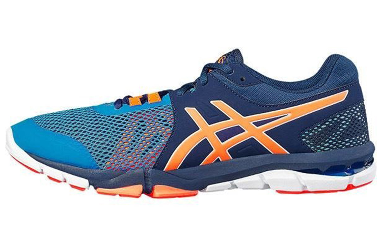 ASICS Gel Craze Fashion Abrasion Resistant Low top Running Shoes Men's Blue Orange