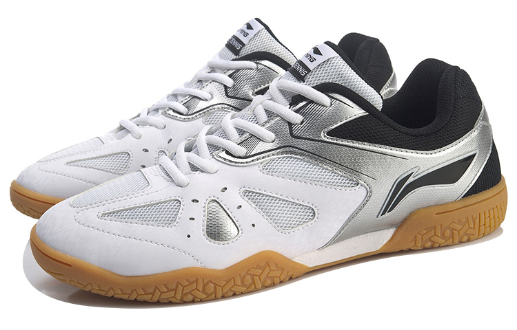 LINING Hawk-Eye Men’s Table Tennis Shoes — White/Black