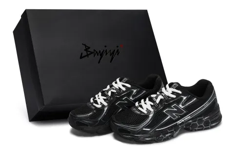 New Balance NB 740 Slip Resistant Abrasion Resistant Low top Running Shoes Unisex Black White Gray