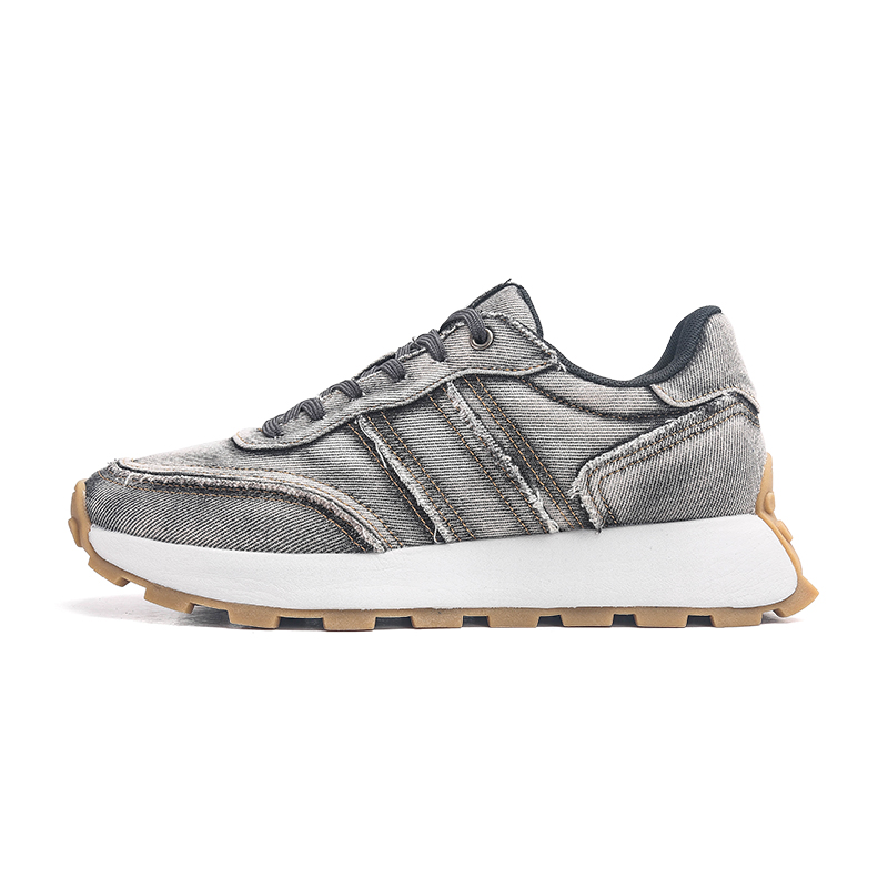 KVIV Height Increasing Abrasion Resistant Lightweight Breathable Slip Resistant Low top Running Shoes Unisex Gray