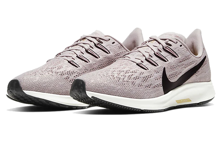 Женские кроссовки Nike Pegasus 36 (розово-фиолетовые) — 白紫/粉紫红/帆白/黑 — фото 3