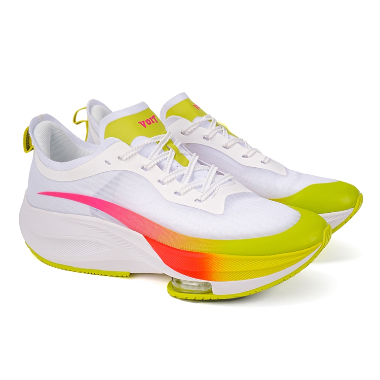 VOIT Low top Air Cushion Running Shoes Unisex White Rainbow