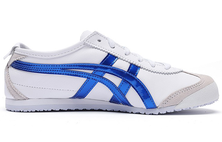 Onitsuka Tiger MEXICO 66 Abrasion Resistant Abrasion Resistant Low top Running Shoes Unisex White Red Blue