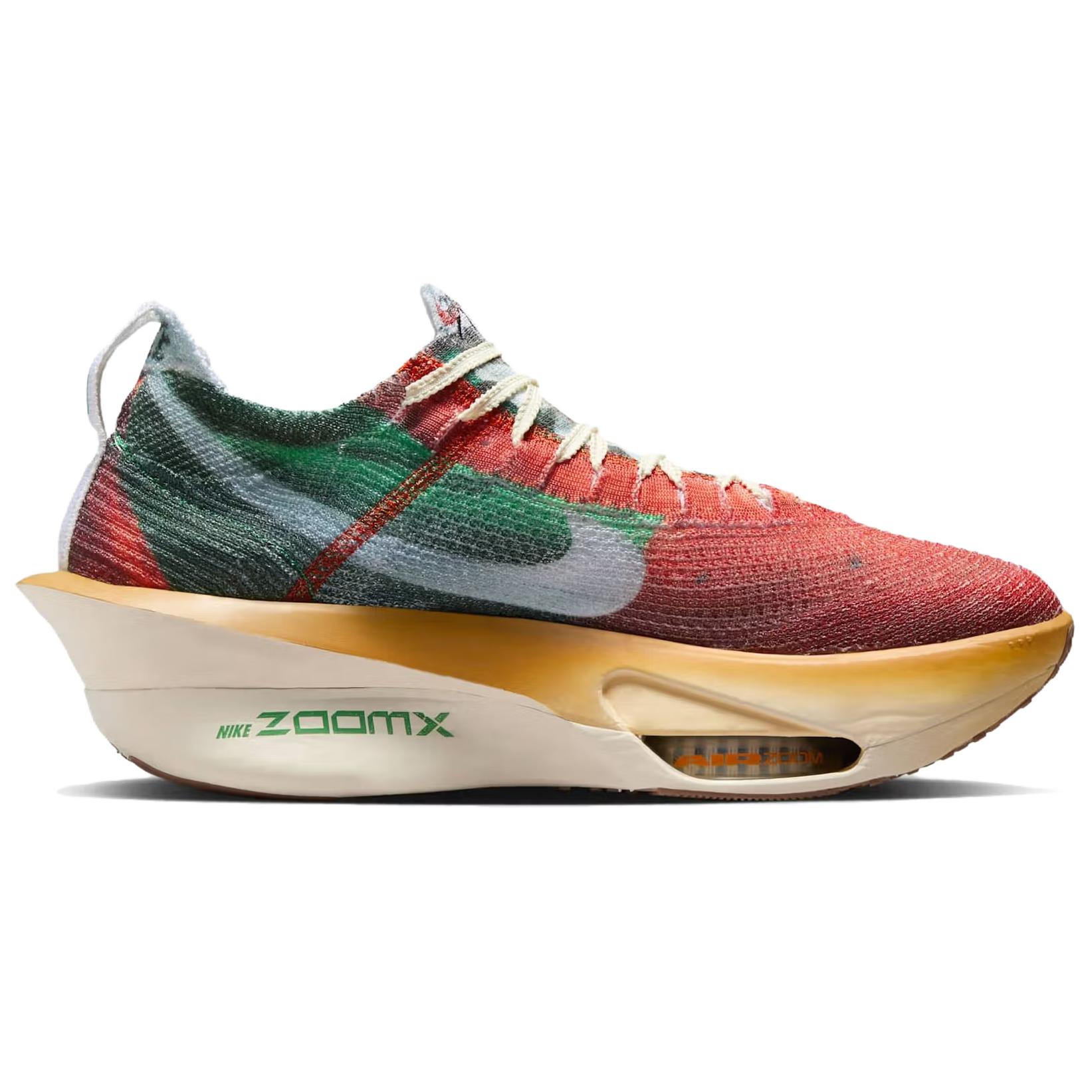 Nike Alphafly 3 Low top Marathon Long Distance Running Sprint Running Shoes Men’s Red Green