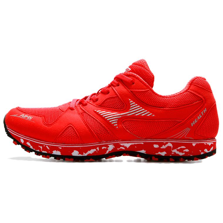 HEALTH Cushioning Slip Resistant Low top Running Shoes Unisex Red Black