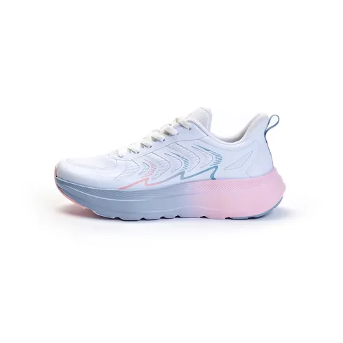 Anta Slip Resistant Abrasion Resistant Slip Resistant Abrasion Resistant Low top Casual Running Shoes Women's Blue Pink