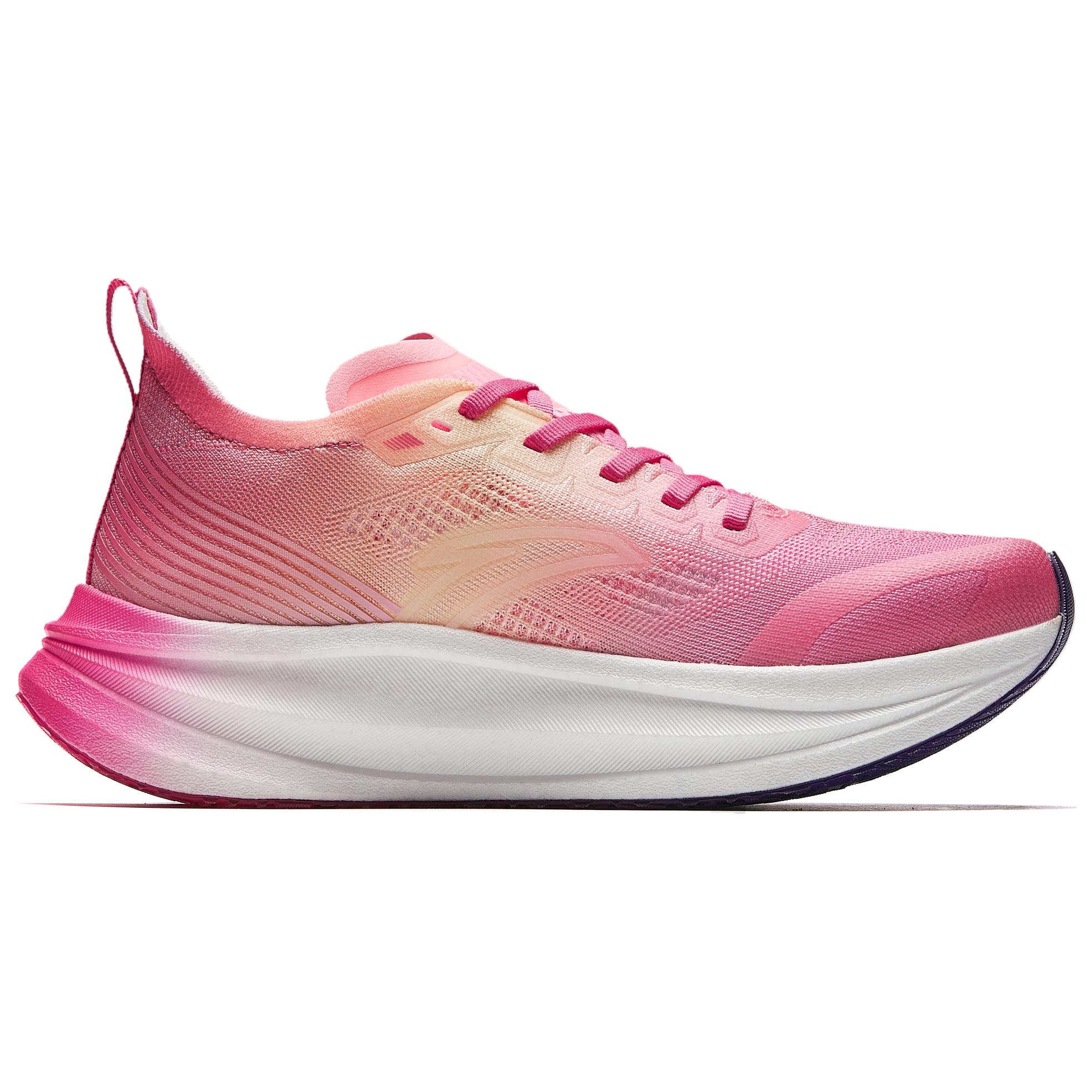 Anta Cushioning Abrasion Resistant Breathable Low top Full Length Carbon Plate Running Shoes Women’s Pink Blue Yellow