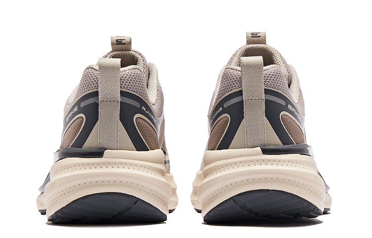 Erke Textile, Synthetic Leather Cushioning, Wear Resistant Low top Running Shoes Men’s Gray Brown