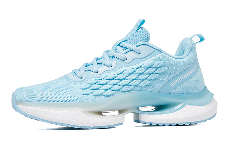 VOIT Coverage Abrasion Resistant Lightweight Breathable Slip Resistant Low top Running Shoes Unisex Sky Blue White