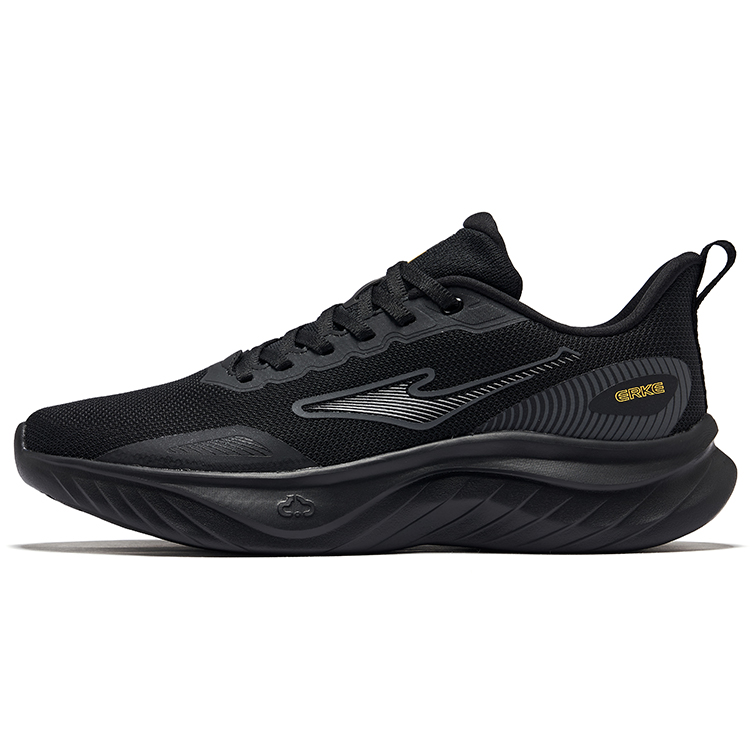 Erke Cushioning Rebound Low top Casual Running Shoes Men’s Jet Black