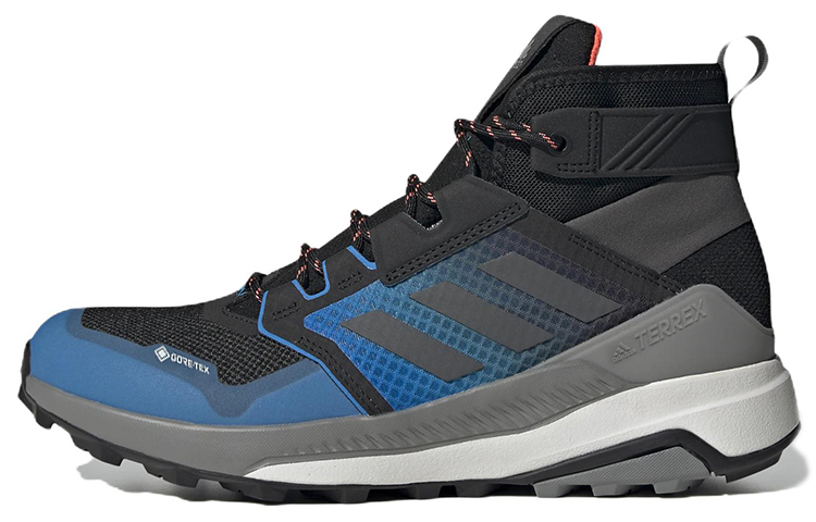 Adidas Terrex Trailmaker Gore Tex Hiking Slip Resistant Abrasion Resistant High top Outdoor Shoes Men's Black Blue