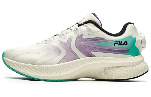 FILA Athletics Energy Comfortable Fabric Low top Running Shoes Women's Beige Purple Green