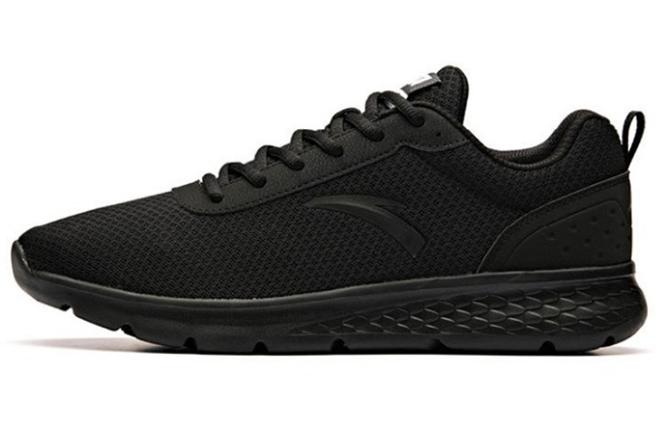 Anta Anta Running Series Comfortable Shock Absorbing Anti-Slip Breathable Lightweight Low-top Casual Running Shoes Men's Pure Black