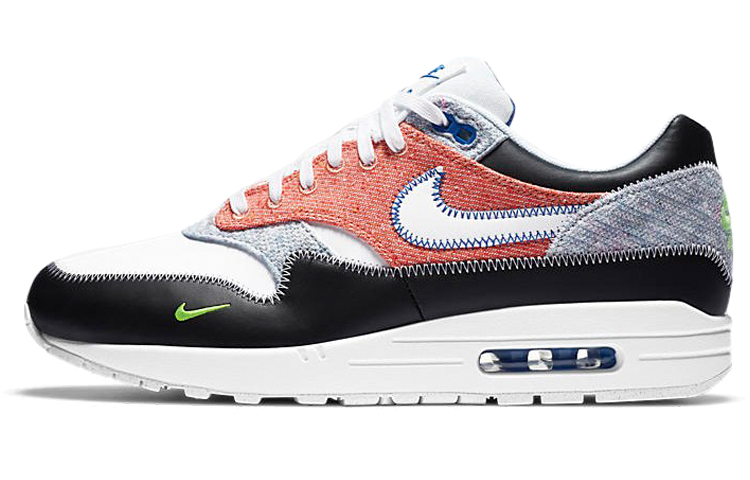 Мужские кроссовки Nike Air Max 1 (черно-оранжевые) — фото 1