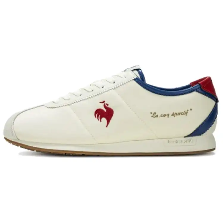 Le Coq Sportif Slip Resistant Slip Resistant Low top Running Shoes Unisex Beige Blue Red