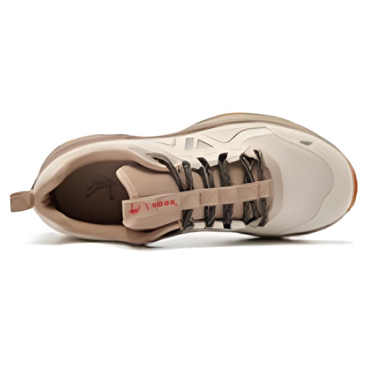 QIAODAN Abrasion Resistant Breathable Coverage Low top Casual Trail Running Shoes Women’s Beige Umber