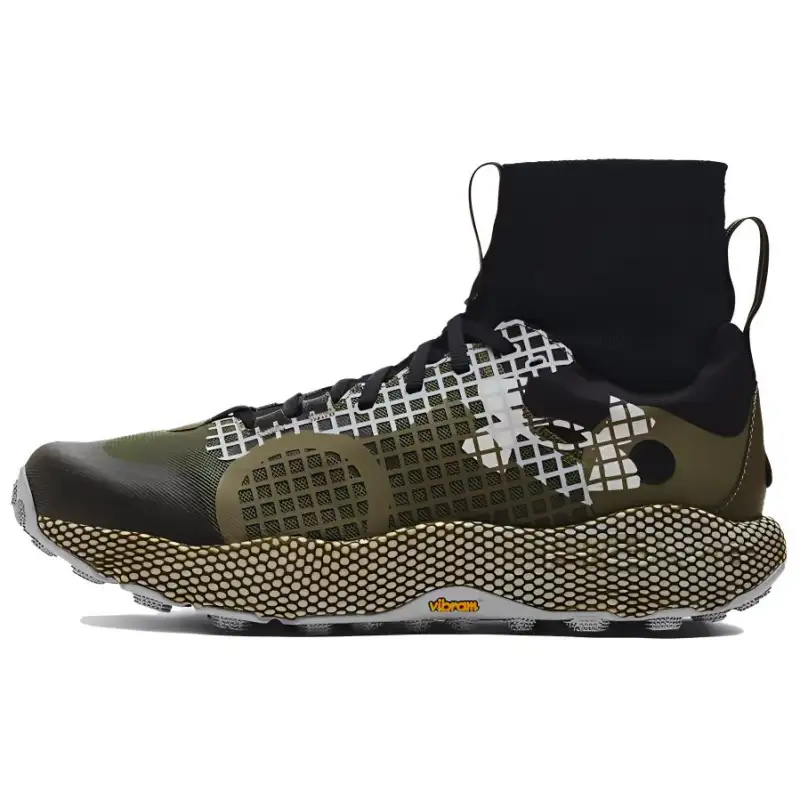 Under Armour Comfortable Fabric High top Running Shoes Men's Green Black