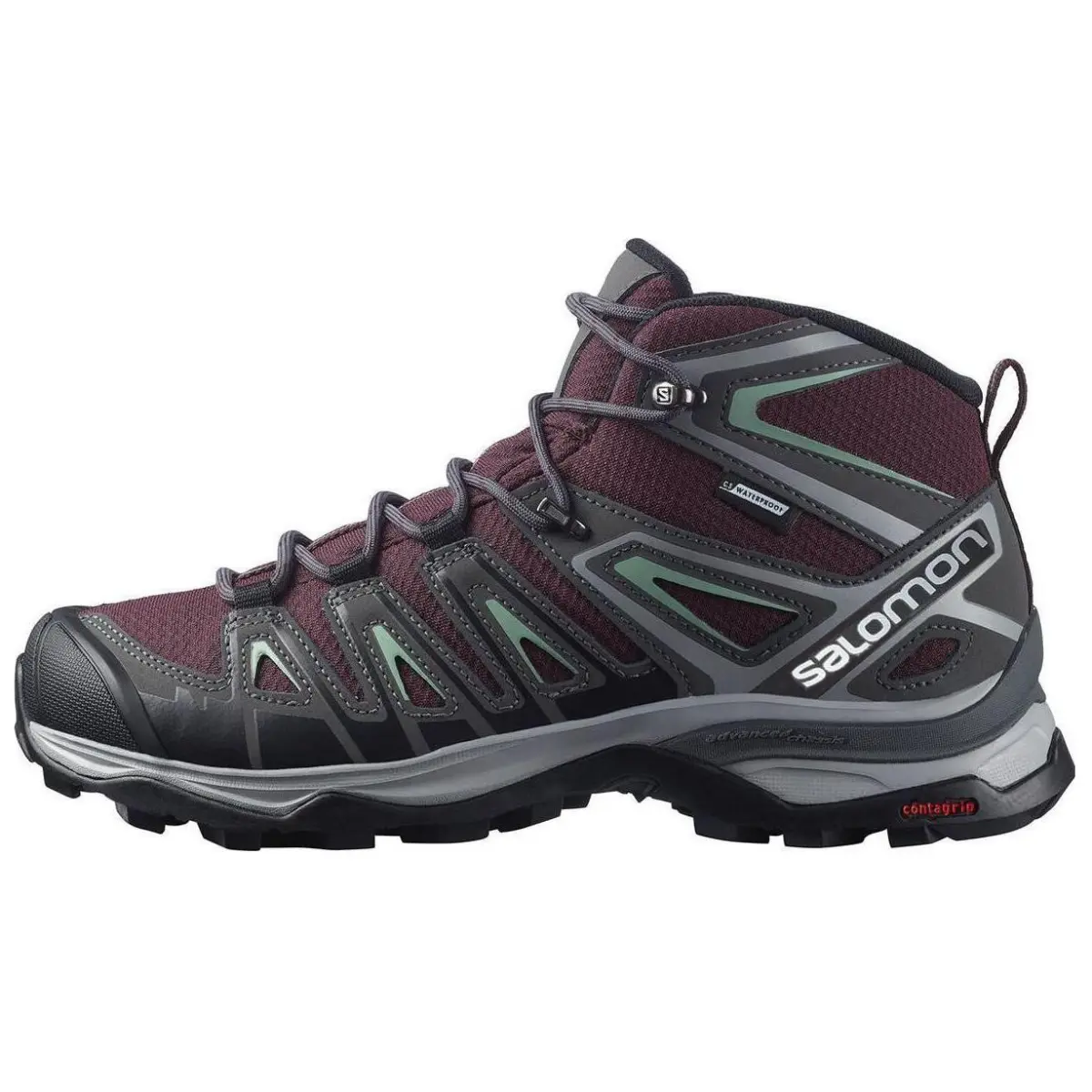 SALOMON X Ultra Pioneer Comfortable Mid top Outdoor Shoes Women's Burgundy