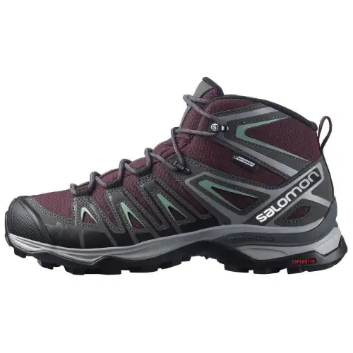 SALOMON Women's X Ultra Pioneer Mid CSWP 'Wine Tasting Granite Green'