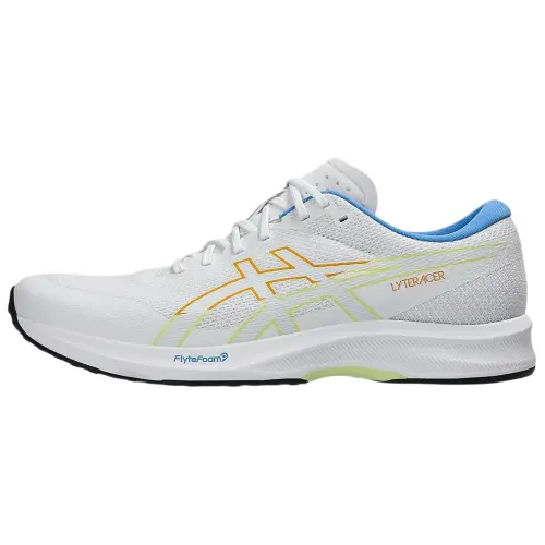 Asics LYTERACER 6 Abrasion Resistant Low top Casual Running Shoes Men's White Green Orange