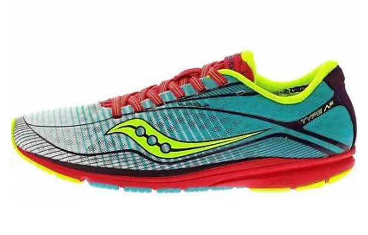 Saucony Comfortable Mesh Cushioning Low top Running Shoes Women's Green Red