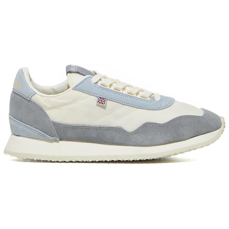 Norman Walsh Leather, Nylon Cushioning Abrasion Resistant Lightweight Low top Running Shoes Unisex Beige Gray