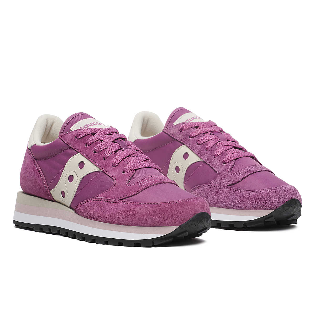Saucony Jazz Triple Jazz Comfortable Slip Resistant Abrasion Resistant Low top Running Shoes Women’s Purple