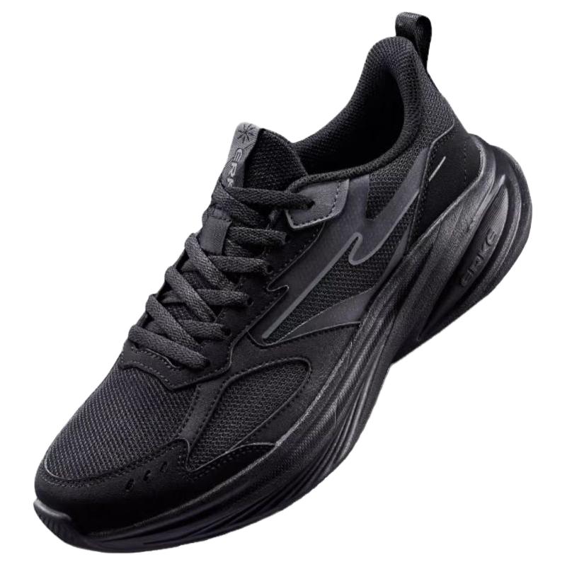 Erke Cushioning Slip Resistant Low top Casual Running Shoes Men’s Black