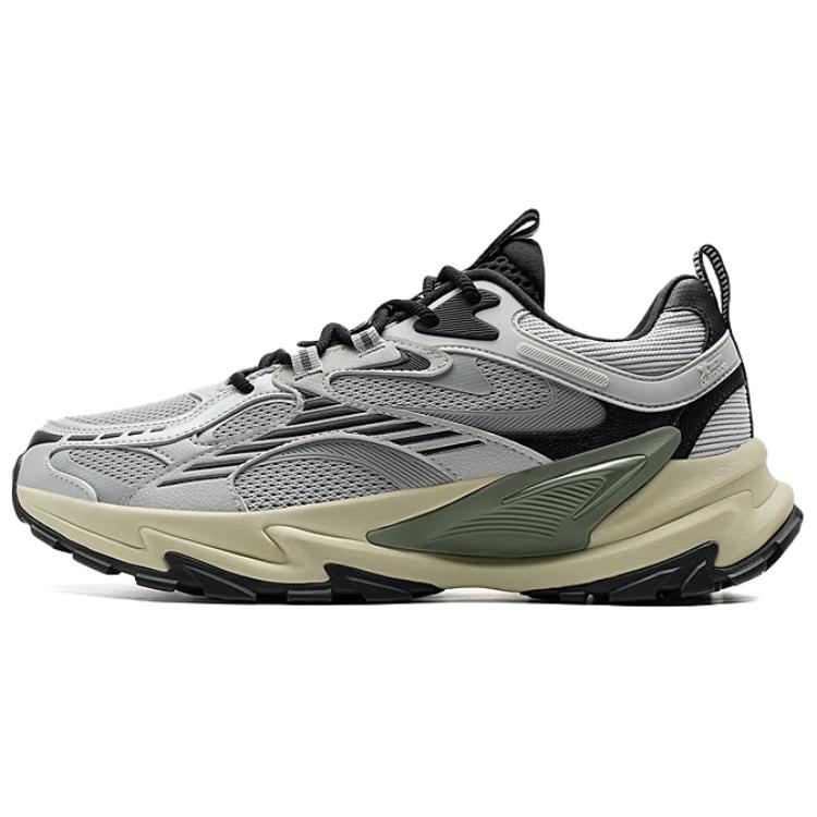 XTEP Slip Resistant And Abrasion Resistant Coverage Low top Outdoor Shoes Men’s Gray Black