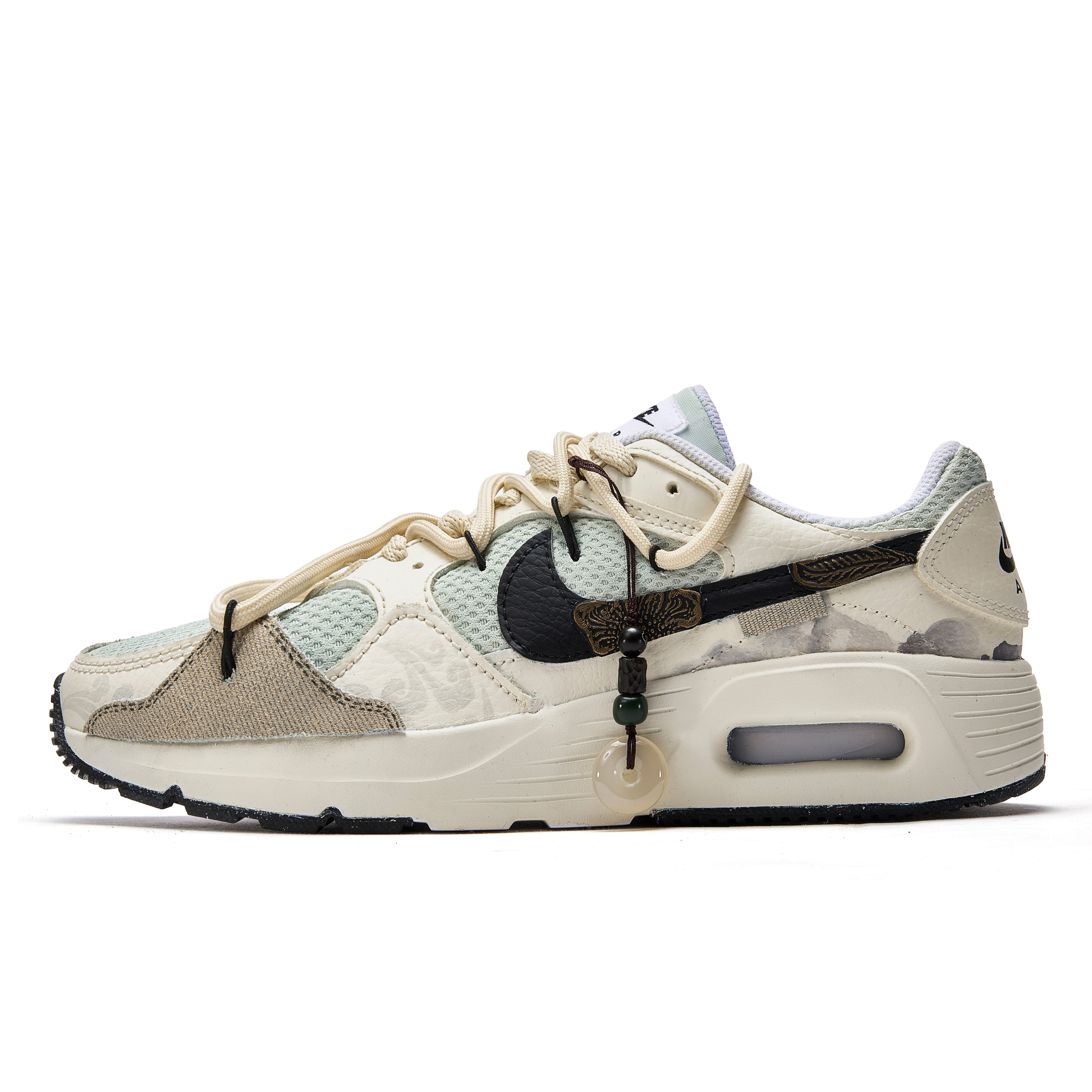 Nike Air Max SC Slip Resistant Slip Resistant Low top Running Shoes GS Gray Green