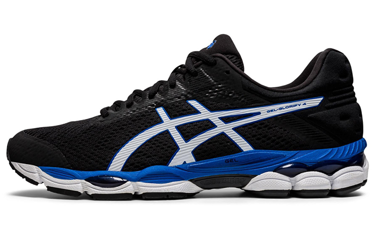 ASICS Gel Glorify 4 Running Shoes Men's Low Top Black/White/Blue