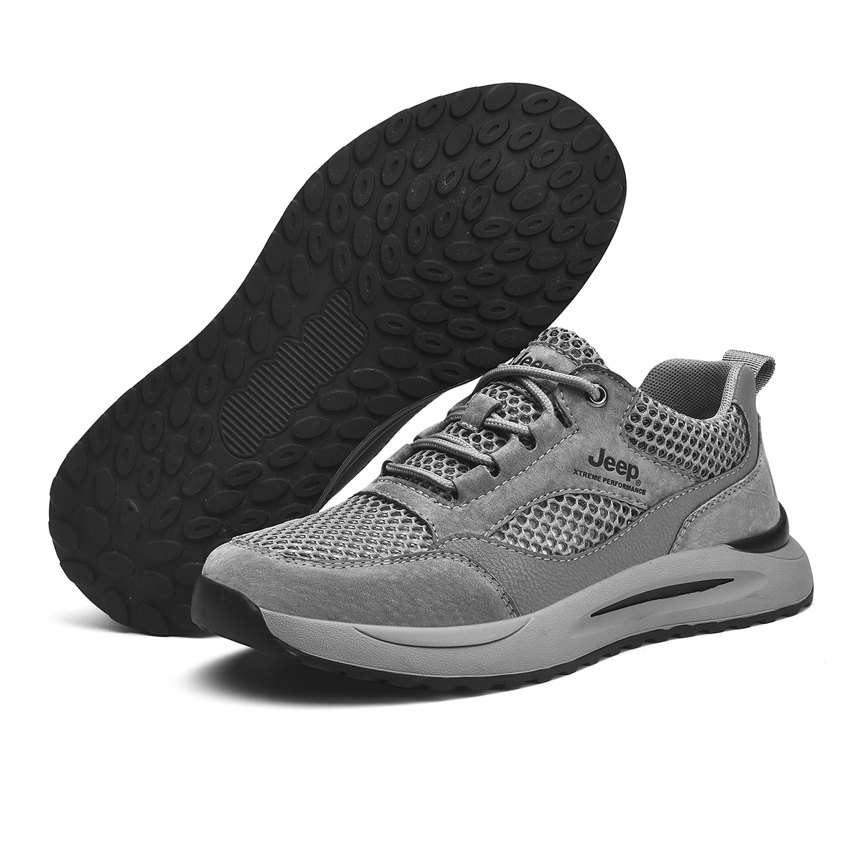 Jeep Fabric Breathable Low top Outdoor Shoes Men’s Gray